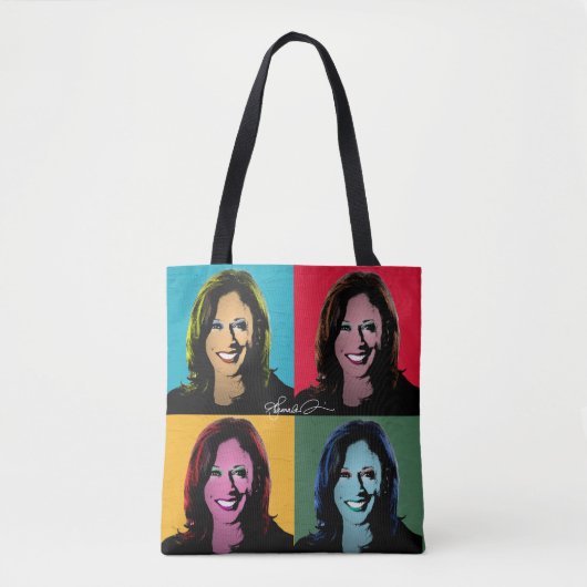 Kamala Harris Pop Art Painting Tote Bag (Voorkant)