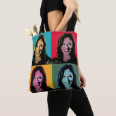 Kamala Harris Pop Art Painting Tote Bag (Dichtbij)