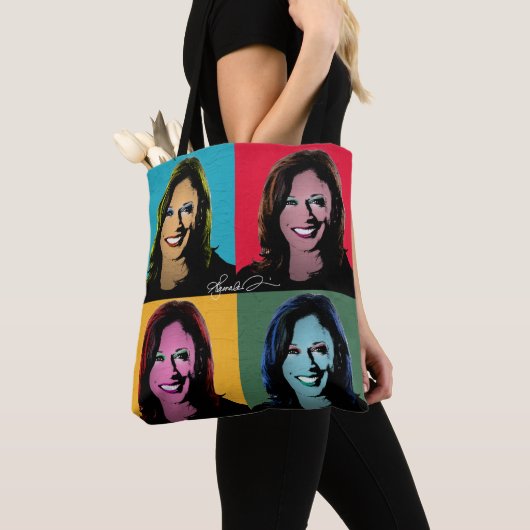 Kamala Harris Pop Art Painting Tote Bag (Dichtbij)