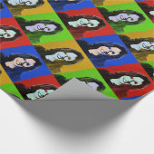 Kamala Harris Pop Art (rood, blauw, groen, geel) Cadeaupapier (Hoek)