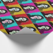 Kamala Harris Pop Art (Roze, Blauwgroen, Goud, Roo Cadeaupapier (Hoek)