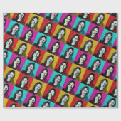 Kamala Harris Pop Art (Roze, Blauwgroen, Goud, Roo Cadeaupapier (Vlak)