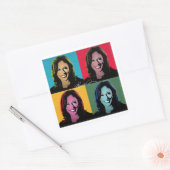 KAMALA HARRIS Pop Art Vierkante Sticker (Envelop)