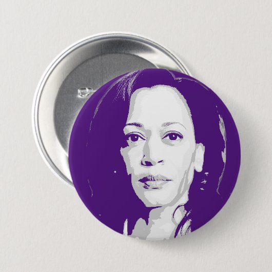 Kamala Harris Portrait Ronde Button 7,6 Cm (Voorkant /achterkant)