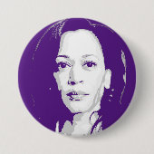 Kamala Harris Portrait Ronde Button 7,6 Cm (Voorkant)