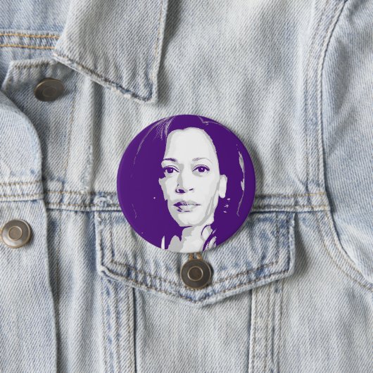 Kamala Harris Portrait Ronde Button 7,6 Cm (In situ)