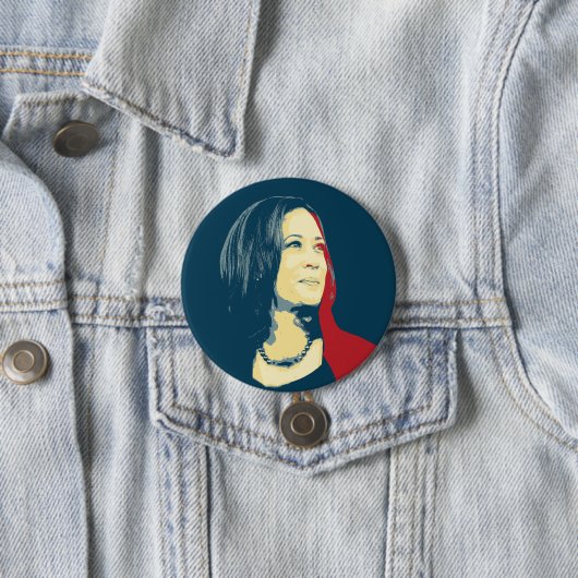 Kamala Harris Portrait Ronde Button 7,6 Cm (In situ)