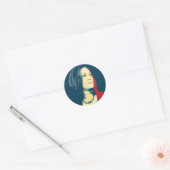 Kamala Harris Portrait Ronde Sticker (Envelop)