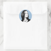 Kamala Harris Portrait Ronde Sticker (Tas)