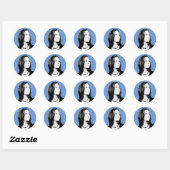 Kamala Harris Portret Print Ronde Sticker (Vel)