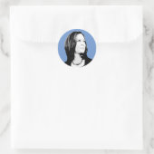 Kamala Harris Portret Print Ronde Sticker (Tas)