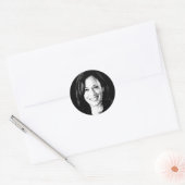 Kamala Harris Portret Print Ronde Sticker (Envelop)