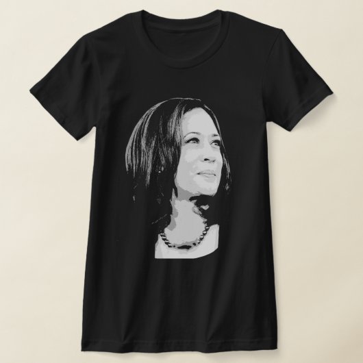 Kamala Harris Portret Print T-shirt (Laagn)