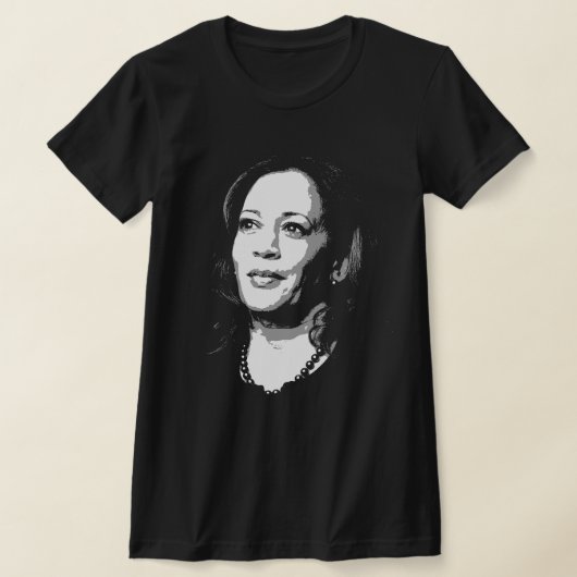 Kamala Harris Portret Print T-shirt (Laagn)