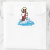 Kamala Harris Prayer en Peace Portret Vierkante Sticker (Tas)