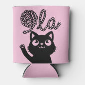 Kamala Harris President 2024 Comma La Cat and Yarn Blikjeskoeler (Voorkant)