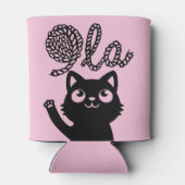 Kamala Harris President 2024 Comma La Cat and Yarn Blikjeskoeler (Achterkant)