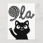 Kamala Harris President 2024 Comma La Cat and Yarn Briefkaart (Voorkant)