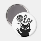 Kamala Harris President 2024 Comma La Cat and Yarn Magneet (Voorkant / Achterkant)