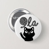 Kamala Harris President 2024 Comma La Cat and Yarn Ronde Button 5,7 Cm (Voorkant /achterkant)