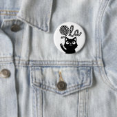 Kamala Harris President 2024 Comma La Cat and Yarn Ronde Button 5,7 Cm (In situ)