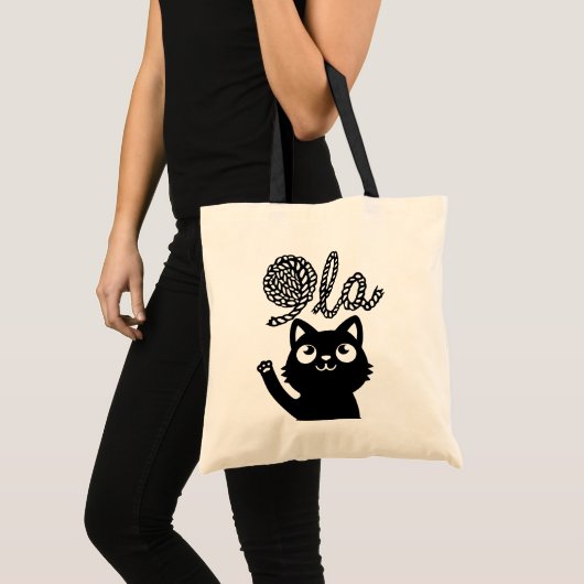 Kamala Harris President 2024 Comma La Cat and Yarn Tote Bag (Voorkant (product))