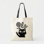 Kamala Harris President 2024 Comma La Cat and Yarn Tote Bag (Voorkant)
