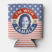 Kamala Harris President 2024 Democraat Foto Retro Blikjeskoeler (Voorkant)