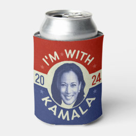 Kamala Harris President 2024 Democraat Foto Retro Blikjeskoeler