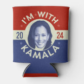 Kamala Harris President 2024 Democraat Foto Retro Blikjeskoeler (Voorkant)