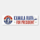 Kamala Harris President 2024 Democraat Foto Retro Bumpersticker (Voorkant)