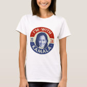 Kamala Harris President 2024 Democraat Foto Retro T-shirt (Voorkant)