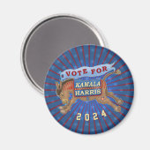 Kamala Harris President 2024 Democrat Donkey Magneet (Voorkant / Achterkant)