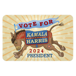Kamala Harris President 2024 Democrat Donkey Magneet