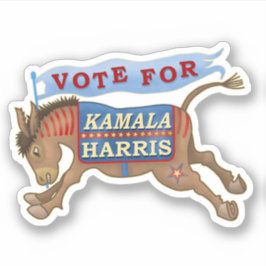 Kamala Harris President 2024 Democrat Donkey Sticker