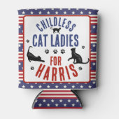 Kamala Harris President 2024 Kinderloze Cat Dames Blikjeskoeler (Voorkant)
