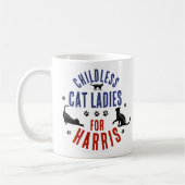 Kamala Harris President 2024 Kinderloze Cat Dames Koffiemok (Links)