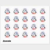 Kamala Harris President 2024 Kinderloze Cat Dames Ronde Sticker (Vel)