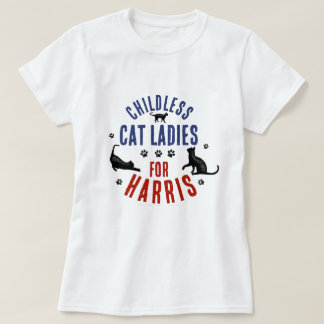 Kamala Harris President 2024 Kinderloze Cat Dames T-shirt
