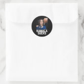 Kamala Harris President 2024 Trump Hallow Ronde Sticker (Tas)