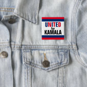 Kamala Harris President 2024 Vierkante Button 5,1 Cm (In situ)