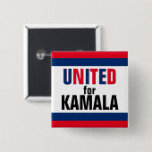 Kamala Harris President 2024 Vierkante Button 5,1 Cm (Voorkant /achterkant)