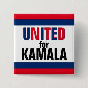Kamala Harris President 2024 Vierkante Button 5,1 Cm