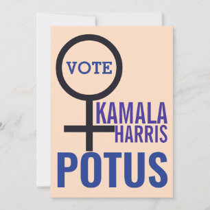 Kamala Harris President Vrouwelijke Symbol Verkiez Kaart