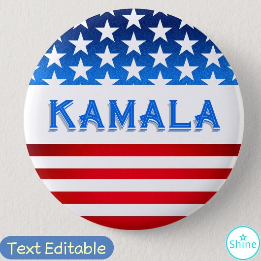 Kamala Harris Presidentiële Campagne Amerikaanse V Ronde Button 5,7 Cm