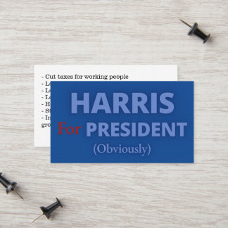Kamala Harris Presidentiële Campagne Contactkaartje