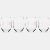 Kamala Harris Pride 2024 Chic Gepersonaliseerde Pa Wijnglas Zonder Voet (Achterkant)