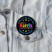 Kamala Harris Pride 2024 Custom Vote Politiek Ronde Button 7,6 Cm (In situ)