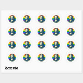 KAMALA HARRIS PRIDE BADGE RONDE STICKER (Vel)