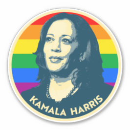 KAMALA HARRIS PRIDE BADGE STICKER